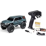 Axial SCX24 Toyota 4Runner 1/24 4WD RTR - offiziell lizenzierter Micro‑Crawler mit Spektrum SLT2, 350 mAh LiPo Akku & USB‑Ladegerät, Grey