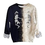 Halloween Damen Sweatshirt lang Damen Sweatshirt lang lang Shirt Oberteile Herbst Shirt Oversized Damen musselin Hemd Damen Oberteile Damen Herbst Sweatshirts Sweatshirt Damen schwarz