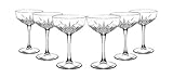 Pasabahce 440236 Sektschale „Timeless“ im Kristall-Design, Höhe ca. 15,7 cm, 6er Set aus Glas