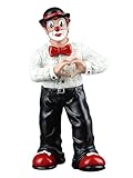 GILDE Gildeclown Deko Figur Clown von Herzen - Kunstharz Mehrfarbig - Geschenk Dekoration Sammlerfigur Höhe 14 cm