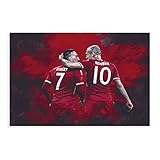 YINGXI Franck Ribery Arjen Robben Fußballposter, Fußballkunst, Leinwand, Wanddekoration, Schlafzimmer, Dekoration, Bild, Sportlandschaft, Büros, Raumdekoration, Geschenk, Unrahmen: 30 x 45 cm