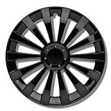 Albrecht 14 Zoll Radkappen schwarz für Stahlfelgen - Meridian Radzierblenden aus hochwertigem Kunststoff - Langlebige Radblenden in originaler Albrecht Verpackung - Made in EU