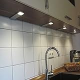 ACCE LED Unterbauleuchte Küchen Möbel Leuchte Warmweiß inkl Konverter ein Strahler mit Schalter Energieeffizienzklasse A (4er Set)