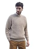Aran Crafts Herren Fisherman Irish Rib Rundhalsausschnitt Wolle Pullover, Skiddaw, XX-Large
