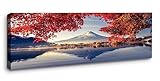 Visario Leinwand Bild fert gerahmt 120x40 cm Japan Fujiyama 5761