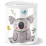 OWLBOOK® Safari Koala Bär Spardose Kinder Junge Mädchen | Geschenke zur Einschulung | Taufgeschenke | Geschenk Taufe Geburt Geburtstag | Sparschwein | Sparbüchse Sparkasse | Wiederverschließbar