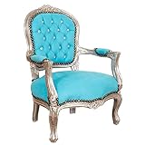 Biscottini barock Sessel 73x50x51 cm | Sessel Wohnzimmer Stil Luigi XVI | Sessel esszimmer Holz | Barock Stuhl | Retro Sessel | barock möbel