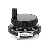 CNC Handrad Gehäuse 100PPR 6 Terminal Klemmen Elektronische Handrad Impulsgeber Handrad 60mm Encoder 5V für CNC System(schwarz)