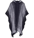 Gamboa Alpaka Wolle Poncho Herren Decke Ponchos Kapuze Cape Pancho Männer Mexikanischer Wollponcho Winter Cowboy Hippie Jacke