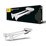 HELLA Drucklufthorn - LKW Hupe - Fanfare - CA34-24V - 115dB(A) - 300Hz-350Hz - Tiefton/Hochton - elektrisch - ECE - Rohrstutzen - Stecker: Flachstecker - 3PB 005 411-001