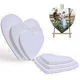 HOTOOLME 6er Leinwand zum bemalen, Herzförmig keilrahmen set aus 100% Baumwolle, säurefrei, acryl leinwand herz Künstler Leinwand herzform Keilrahmen für Acryl- und Ölgemälde, Ø20, 25, 30cm