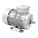 1.1KW 380V Elektromotor aus Aluminium mit Reines Kupfer Spule Motor, 1405r/min Drehstrommotor IP55 Schutzklasse, Elektromotor Dreiphasen-Motor Industriemotor Wellendurchmesser 19mm