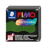 STAEDTLER FIMO Professional 8040 ofenhärtende Modelliermasse, speziell für Profis und Künstler, Einzelprodukt blattgrün, 8040-57