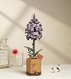 ROBOTIME 3D Holz Blumen Puzzle Lila, Modellbausätze Für Erwachsene Zum Zusammenbauen, Künstliche Ewige Blüten, DIY Bastelset, Valentinstag, Muttertag Und Weihnachten
