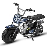 Dirt Bike Pocket Bike Kinder 105CC 4-Takt benzinbetriebenes Off Road Mini Dirt Bike Pit Bike mit Automatikgetriebe und Seilzugstarter DIY-Aufkleber Bike ab 13 Jahre (Blau)