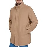 DOCKERS Herren Wool Melton Dufflecoat mit Zwei Taschen, volle Länge Wollmäntel, Camel, XL
