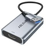 ABLEWE USB zu HDMI Adapter, Upgraded Aluminium HDMI zu USB 3.0 Audio Video Grafik Konverter Kabel für PC Laptop Monitor Projektor TV, 2.0-auf-Adapter Mac OS, Windows 10/8.1/8/7