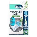 Dr. Beckmann Trocknerball | Für frische und kuschelig-weiche Wäsche | Mit Wäscheduft befüllbar | Verkürzt die Trockenzeit | inkl. Gratis-Probe Spring | 50 ml
