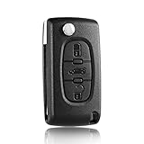 3-Tasten Gehäuse der Fernbedienung Typ Messer für Peugeot 207 308 407 607 807 und Citroen C2 C3 C4 C5 C6 C8 DS3 DS4 - Auto Schlüsselgehäuse, Pilot Autoschlüssel (Befestigung-Elektronikplatte)