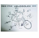 cyclingcolors Nomenklatur solex 3800 400x300mm Teile ersatzteile Plakat Fahrrad Moped Vintage Oldtimer