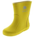 Celavi Kinder Unisex Wasserdichte Gummistiefel, 100% Naturkautschuk Regenstiefel, Größe: 20, Farbe: Gelb, 1147