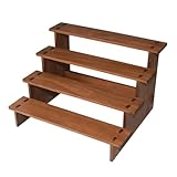 Sharplace Holz-Arbeitsplatten-Displayständer, 4 Stufen, abgestufter Servierständer, vielseitiger Cupcake-Ständer, Treppe für Figuren, Flaschen, Gläser, stabil, 30x24x19cm