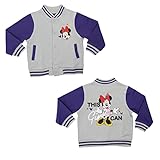 United Labels Disney Minnie Mouse Collegejacke für Mädchen - This girl can Baseball Retro Jacke Grau/Lila (110-116)