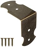 FUXXER 15x Winkel-Verbinder, Möbel-Klammern, Antik Vintage Messing Design, 42x25mm