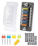 Flaconi Sicherungshalter Kfz,Sicherungshalter 12 Volt,Sicherungshalter, Sicherungskasten 12v,Flachsicherungshalter,Sicherungskasten Kfz,Sicherungshalter 12v,Geeignet für PKW, Transporter,LKW