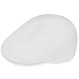 Kangol Tropic 507 Classic Ventair Flatcap Schirmmütze Schiebermütze Sommercap Herren - mit Schirm Sommer Frühling-Sommer - M (56-57 cm) weiß