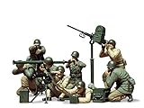 Tamiya 1:35 Figuren-Set US MG/Mörser Trupp(8), originalgetreue Nachbildung, Modellbau, Plastik Bausatz, Basteln, Hobby, Kleben, Modellbausatz, Zusammenbauen, unlackiert