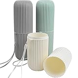 3 Stück Reise Zahnbürste Tragbar, Zahnbürstenetui für Reisen Etui Zahnbürste Reiseetui Zahnbürste Geeignet für Camping Reisezahnbürste und Zahnpastahalter Tragbarer Zahnbürsten-Aufbewahrungsbox