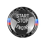 Lcyen Sports Start Stop Motorstartknopf Start Stop Knopf Abdeckung Auto Startknopf Motor Zündschalter Abdeckung Zündschlossabdeckung für BMW 3 5 X5 X6 Serie E90 E91 E92 E93 E60 E70 E71 Z4 (Schwarz)