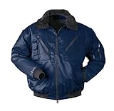 Norway Protection Pilotenjacke Pilot Jacke Arbeitsjacke 4-in-1 Funktion (M, Marine)