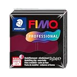 STAEDTLER FIMO Professional 8040 ofenhärtende Modelliermasse, speziell für Profis und Künstler, Einzelprodukt Bordeaux, 8040-23
