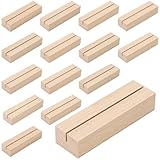 WISYOK Kartenhalter Holz, 15 Stück Tischkartenhalter, Kartenständer Holz, Postkartenhalter, Holzständer, Menükartenhalter, Fotohalter für Hochzeiten, Partys und Bankette (10 x 3 x 2cm)