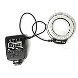 Meike LED Macro Ring Blitzlicht FC-100 Kompatibel mit Canon Nikon Pentax Olympus DSLR Kamera Camcorder mit Adapterringen
