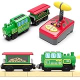 Zubehör für Holzzüge, batteriebetriebener Lokomotivenzug, Ferngesteuerter Zug für Schienenset, leistungsstarke Motorzugfahrzeuge, passend für Schienensysteme Aller großen Marken