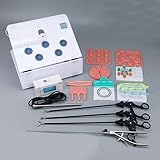 UIGJIOG Laparoscopic Endo Trainer Simulator,Laparoskopie Simulation Trainer Training Box,10 Nahtmaterialmodelle,Gynäkologisches Laparoskopie Simulationstraining,4 Gerätelehrmodelle