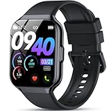 QCOQ Smartwatch Herren Damen mit Telefonfunktion, 1.96" Fitnessuhr Damen, 110+ Sportmodi IP68 Wasserdicht Sportuhr, Smart Watch mit Herzfrequenz/SpO2/Schrittzähler/Schlafmonitor für iOS Android