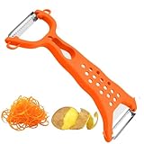 2-in-1-Schäler für schnelles Schälen von Kartoffeln，Kartoffelschäler/Julienne-Schneider, Karotten und allen Arten von Gemüse & Obst/Peeler mit Julienne-Funktion (1 PCS)