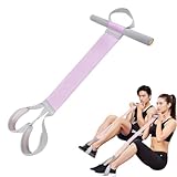 Bauchmuskel-Bänder mit Fußpedal,120lb Sit-Up Trainingsgeräte,Yoga & Home-Gym – Bodybuilding Expander Ganzkörpertrainer für Männer & Frauen (Lila)