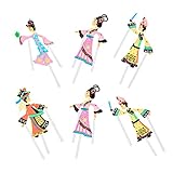 Supvox 6 Stück DIY Schattenpuppen Teiliges Bastelset für Bunten Figuren und Zubehör für Kreatives Schattenspiel Traditionelles Chinesisches Handwerk für Familienaktivitäten und