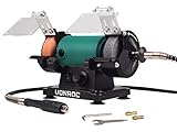 VONROC Doppelschleifer Doppelschleifmaschine 150W /75MM Welle - Schleifmaschine inkl. Schleifstein & Poliermscheibe - Schleifbock mit variable Geschwindigkeit