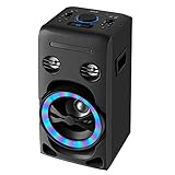 Partylautsprecher Kompaktanlage Minianlage HiFi-Anlage CD-Player, DVD-Player, HDMI/RCA-Ausgang, 2 Mikrofonanschlüsse, Bluetooth, UKW-Radio, AUX-In, USB-Eingang, Kopfhöreranschluss und LED