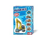 Noris 6 erste Puzzles Fahrzeuge – Kinderpuzzle ab 3 Jahren mit Traktor Auto Bagger – 6 robuste Puzzles mit 2–5 Teilen – Spielzeug für Kleinkinder Jungen Mädchen – geeignet für Puzzle-Einstieg Lernen
