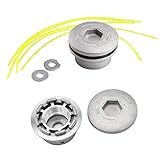 Osuter 2PCS Freischneider Zubehör Mähkopf Aluminium Motorsense Fadenkopf Trimmerkopf Rasentrimmer Kopf Robust Freischneider Fadenkopf für Benzin Motorsense Rasentrimmer