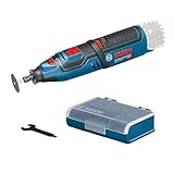 Bosch Professional 12V System Akku Rotationswerkzeug GRO 12V-35 (inkl. Schlüssel, Spannzange, Trennscheibe, Zubehör Box, Einlage, ohne Akku/ Ladegerät)