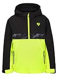 Ziener Jungen ABSALOM Junior Kinder Skijacke, Winterjacke | Wasserdicht, Winddicht, Warm, Poison Yellow, 152