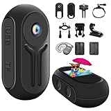 Nisanuki Mini Action Cam, 120° Kleine Sportkamera Action Kamera Tragbare Körperkamera mit Display Bildschirm Helmkamera Motorrad 1080P HD Outdoor Bodycam, Vlog Video Kamera für Abenteuer
